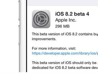 Φωτογραφία για Η Apple έδωσε την τέταρτη beta του ios 8.2 στους προγραμματιστές