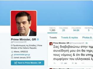Φωτογραφία για ΑΠΙΣΤΕΥΤΟ: Ο Τσίπρας έκανε το πρώτο του tweet ως πρωθυπουργός και από κάτω υπάρχουν αυτά του Σαμαρά