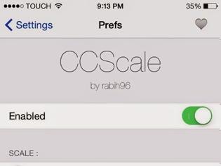 Φωτογραφία για CCScale: Cydia tweak new free