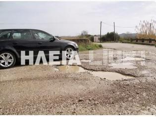 Φωτογραφία για Διαλυμένη η συνδετήρια οδός των Ε.Ο. Πύργου–Τριπόλεως και Πύργου-Κυπαρισσίας - Δείτε φωτο