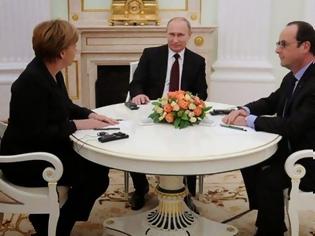 Φωτογραφία για Έγινε το αναμενόμενο στην συνάντηση Πούτιν, Μέρκελ και Ολάντ
