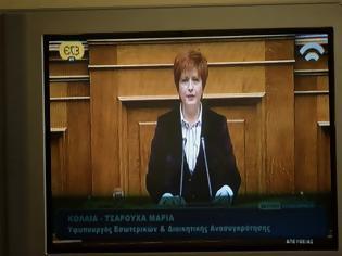 Φωτογραφία για Ομιλία της Μαρίας Κόλλια - Τσαρουχά, στη Βουλή, στη συζήτηση επί των προγραμματικών δηλώσεων της κυβέρνησης