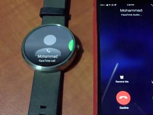 Φωτογραφία για Το έξυπνο ρολόι Moto 360 δέχεται κλήσεις από το iphone