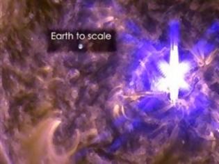 Φωτογραφία για Εντυπωσιακή ηλιακή έκλαμψη κατέγραψε η NASA