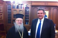 Ο Καμμένος ζήτησε την ευλογία του Άνθιμου
