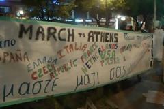Έφθασαν στο Σύνταγμα οι πεζοπόροι από τη Νίκαια της Γαλλίας
