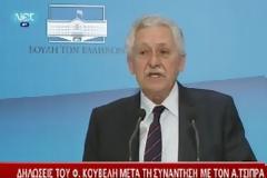 Κουβέλης: Στηρίζω την πρόταση Τσίπρα για κυβέρνηση της Αριστεράς