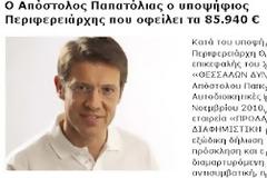 Ο Απόστολος Παπατόλιας απαντά σε δημοσίευμα