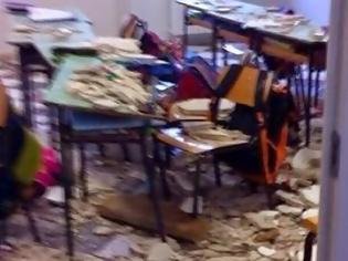 Φωτογραφία για Ιταλία: Το ταβάνι έπεσε στα κεφάλια μαθητών δημοτικού!