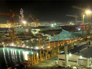 Φωτογραφία για Η κατασκευή του μεγαλύτερου πλοίου στον κόσμο σε 76 δευτερόλεπτα (Video)