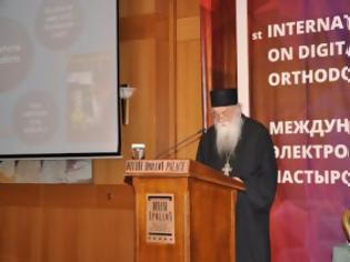 Φωτογραφία για 6537 - Η ομιλία του Αγιορείτη αρχιμανδρίτη Γαβριήλ Βούτσκοβιτς, Ηγούμενου της Ιεράς Μονής Λέπαβινα στο  «1ο Διεθνές Συνέδριο Ψηφιακών Μέσων και Ορθόδοξης Ποιμαντικής»