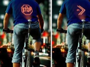 Φωτογραφία για Πρωτοποριακή ιδέα για ποδήλατα - Συσκευή εμφανίζει σήματα στην πλάτη του ποδηλάτη
