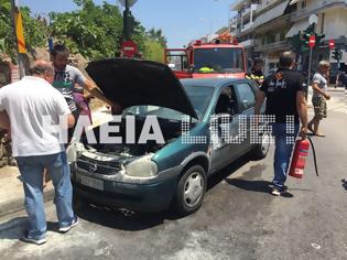 Φωτογραφία για Πύργος: Φούντωσε ΙΧ στη συμβολή Πατρών και Υψηλάντους