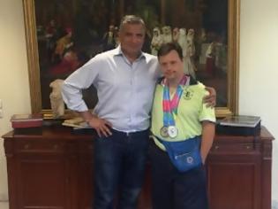 Φωτογραφία για Τον Ολυμπιονίκη Special Olympics Κ. Τριανταφύλλου, συνεχάρη ο Δήμαρχος Αμαρουσίου Γ. Πατούλης