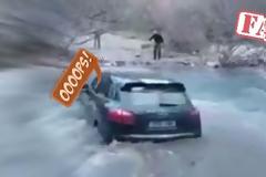 Προσπάθησε να περάσει το ποτάμι ένα Porche Cayenne και… το έκανε υποβρύχιο [video]