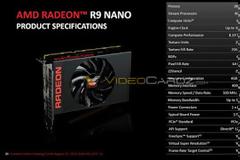 Επίσημα τεχνικά χαρακτηριστικά της AMD R9 Nano