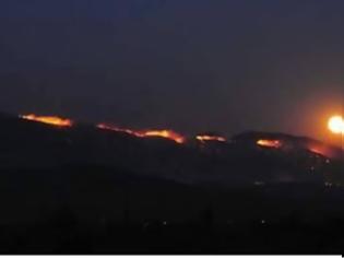 Φωτογραφία για Νύχτα τρόμου και αγωνιάς: Στις φλεγόμενες περιοχές της Μυτιλήνης - Ανεξέλεγκτη η φωτιά μέσα σε χαράδρες [photo+video]