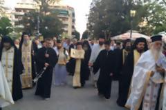 7069 - Φωτογραφίες από τη σημερινή υποδοχή του Τιμίου Ξύλου της Ιεράς Μονής Ξηροποτάμου στο Αγρίνιο