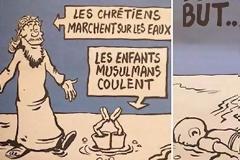 Το Charlie Hebdo προκαλεί με τα σκίτσα του για τον μικρό Αϊλάν [photos]