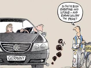 Φωτογραφία για Το σκίτσο των New York Times για το σκάνδαλο Volkswagen και τη σχέση του με την Ελλάδα