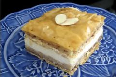 Πίτα με γέμιση λευκής κρέμας και φύλλο κρούστας