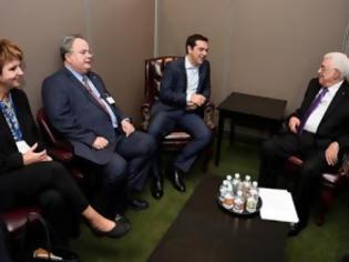 Φωτογραφία για Συνάντηση Τσίπρα με τον πρόεδρο της Παλαιστίνης