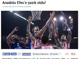 Φωτογραφία για ΤΙ ΛΕΝΕ ΤΑ ΤΟΥΡΚΙΚΑ ΜΜΕ ΓΙΑ ΤΗ ΜΕΓΑΛΗ ΝΙΚΗ ΤΟΥ ΘΡΥΛΟΥ ΣΤΗΝ ΠΟΛΗ! (PHOTOS)