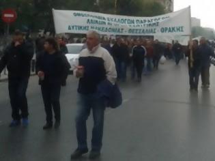 Φωτογραφία για Ειρηνική η πορεία των αγροτών στη Θεσσαλονίκη [photos]