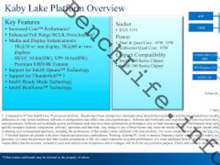 Φωτογραφία για Πληροφορίες για τους Intel Kaby Lake Core CPUs 7ης γενιάς
