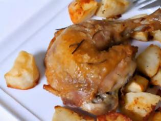 Φωτογραφία για Κοτόπουλο στο φούρνο με μέλι και δεντρολίβανο