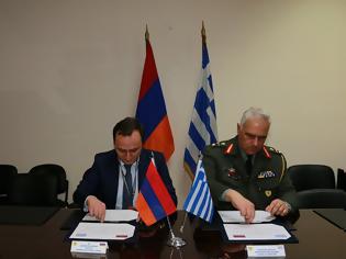 Φωτογραφία για Υπογραφή Προγράμματος Στρατιωτικής Συνεργασίας με την Αρμενία