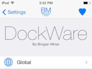 Φωτογραφία για DockWare (iOS 8) : Cydia tweak v1.1.1-1 ($0.99)