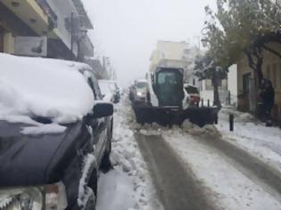 Φωτογραφία για Πρωτοχρονιά με… χιόνια στην Κρήτη – Μικροπροβλήματα σε όλο το νησί [photos]