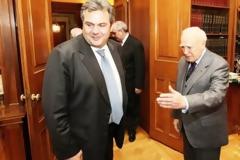 Ολοκληρώθηκε η συνάντηση του Π. Καμμένου με τον Πρόεδρο της Δημοκρατίας