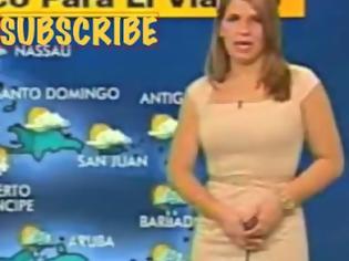 Φωτογραφία για VIDEO: Παρουσιάστρια της ισπανικής τηλεόρασης ...αερίστηκε την ώρα που παρουσίαζε τον καιρό!