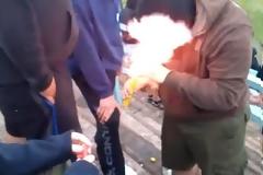 Απίστευτο ατύχημα οπαδού ! (vid)