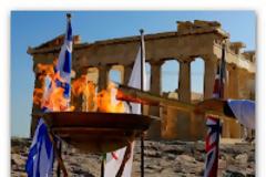 Η Ολυμπιακή Φλόγα στα χέρια των διοργανωτών των Ολυμπιακών Αγώνων