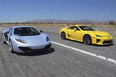 Bugatti vs Lamborghini vs Lexus LFA vs McLaren MP4-12 (βίντεο)
