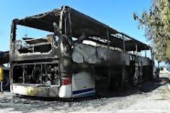 Το φλεγόμενο λεωφορείο του Ολυμπιακού [Βίντεο]