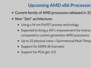 Φωτογραφία για AMD Zen Opteron - Οι πρώτες ενδείξεις για 32-πύρηνα Server CPU
