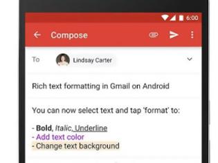 Φωτογραφία για Gmail: Αναβάθμιση για συσκευές Android με προσθήκη Rich Text Formatting
