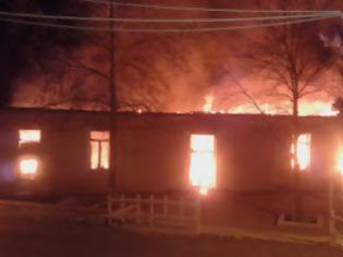 Φωτογραφία για Κάηκε ολοσχερώς το πνευματικό κέντρο Νεοχωρούδας σε προσπάθεια κλοπής [photos]