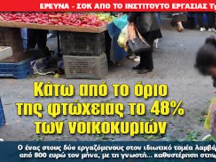 Φωτογραφία για Κάτω από το όριο της φτώχειας το 48% των νοικοκυριών