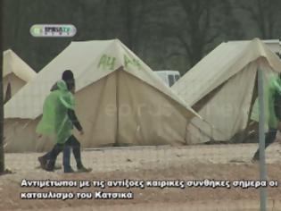 Φωτογραφία για Αντιμέτωποι με αντίξοες καιρικές συνθήκες οι πρόσφυγες στον καταυλισμό του Κατσικά