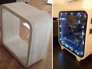 Φωτογραφία για Φοιτητής κατασκεύασε ένα εκπληκτικό ξύλινο κουτί για το PC του