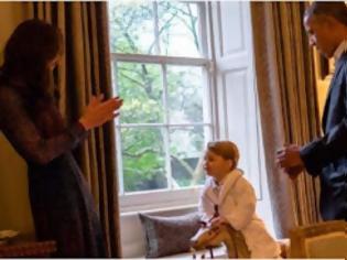 Φωτογραφία για Οταν ο Ομπάμα γνώρισε τον μικρό πρίγκιπα Γεώργιο [photos]