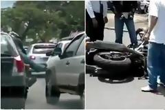 Απίστευτο βίντεο: Βραζιλιάνα τρελάθηκε, προσπαθεί να πατήσει μοτοσικλετιστή