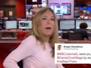 Φωτογραφία για Απίθανο βίντεο: Δείτε τι έκανε η δημοσιογράφος του BBC ενώ βρισκόταν στο δελτίο ειδήσεων! [video]