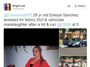 Φωτογραφία για Ασύλληπτο δυστύχημα στην Καλιφόρνια - Συνελήφθη 29χρονη που σκότωσε πεζό και συνέχισε την πορεία της με τη σορό στο παρμπρίζ