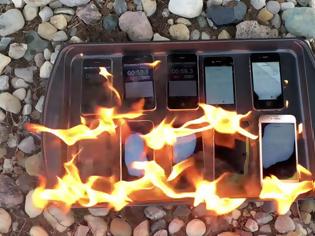 Φωτογραφία για Όλα τα μοντέλα iphone σε test αντοχής στη φωτιά και ποια άντεξαν την δοκιμασία